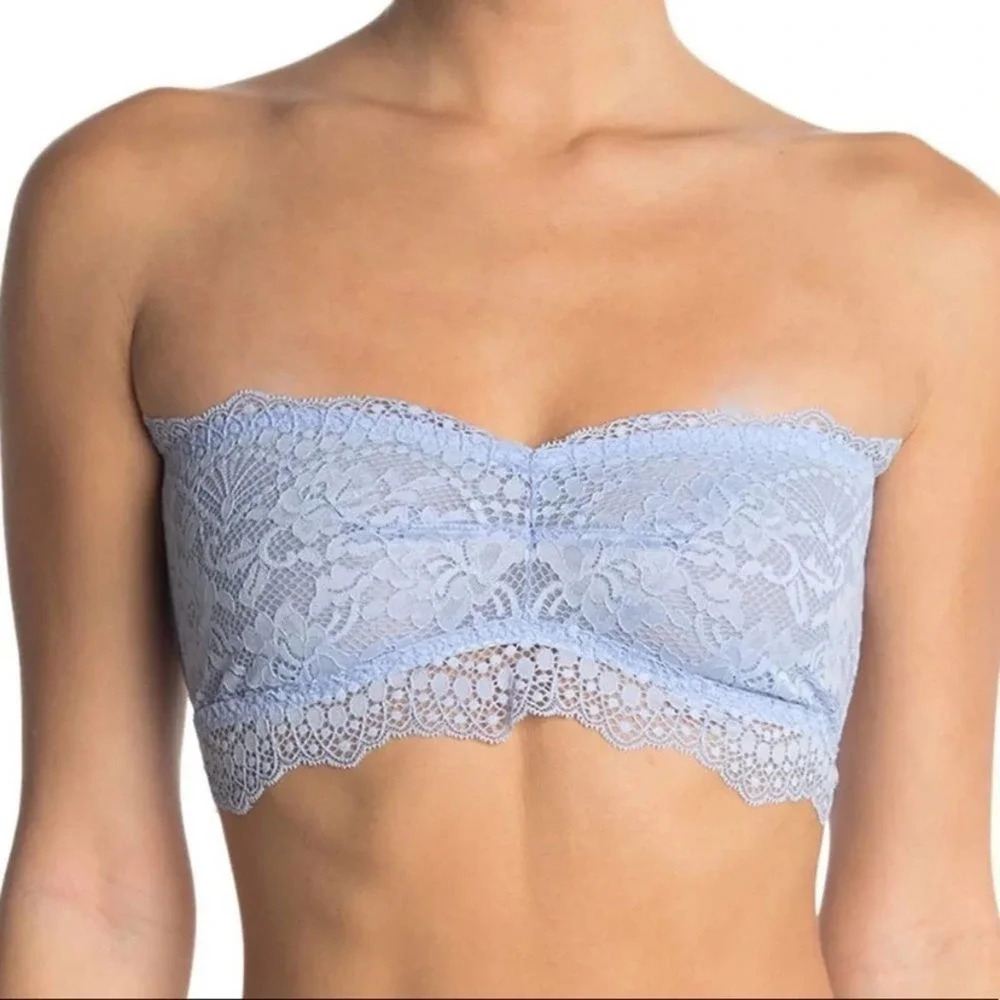 NWT Free People XS Lacey Looks Bandeau Blue